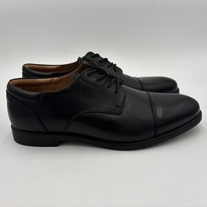 La Milano Memory Foam Mens Black Leather Dress Shoes Size 12EEE A11715